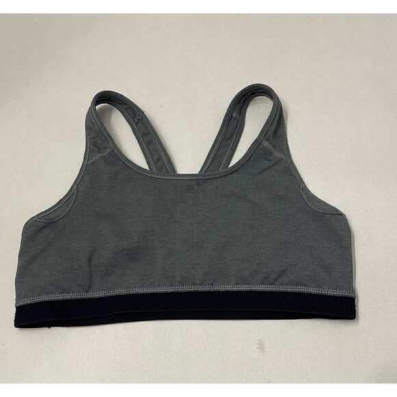 Nike Pro Dri-Fit Sports Bra Size L Gray/Black - Picture 4 of 6